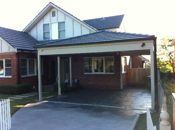 Tiled Carport and Driveway