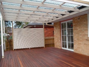 Spotted Gum Deck with a Flat Roof Pergola | Decks