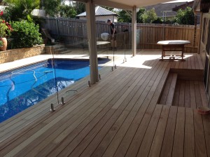 Pool Deck with Safety Glass Pool Fence | Decks