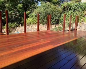 Spotted Gum Pool Deck with Glass Pool Fence
