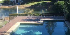 Modwood Deck with Frameless Glass Pool Fence