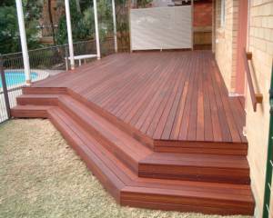 Merbau 90mm Decking Fixed with Stainless Steel Fixings