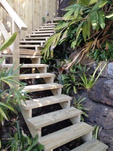 Treated Pine Garden Steps