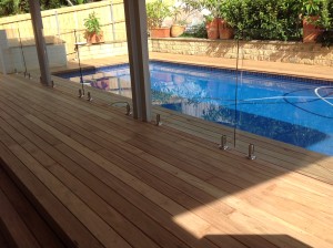 Frameless Glass Handrail with a Safety Approved Pool Gate