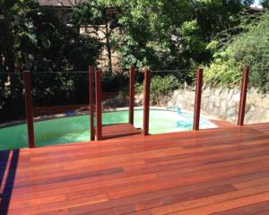 Large Timber Pool Deck