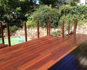 Pool Deck in Avalon with Glass and Timber Safety Rail